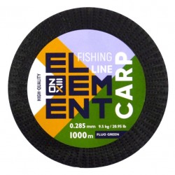 Лісочка для лову риби, ZEOX Element Carp Fluo Green, 1000м, перетин 0.285мм